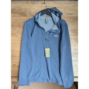 Marsh Wear Sullivan Hoodie Mens Medium Stargazer Blue Long Sleeve 1/4 Zip NWT
